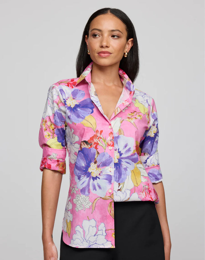 Hinson Wu Margot Blouse in Pink - Mildred Hoit