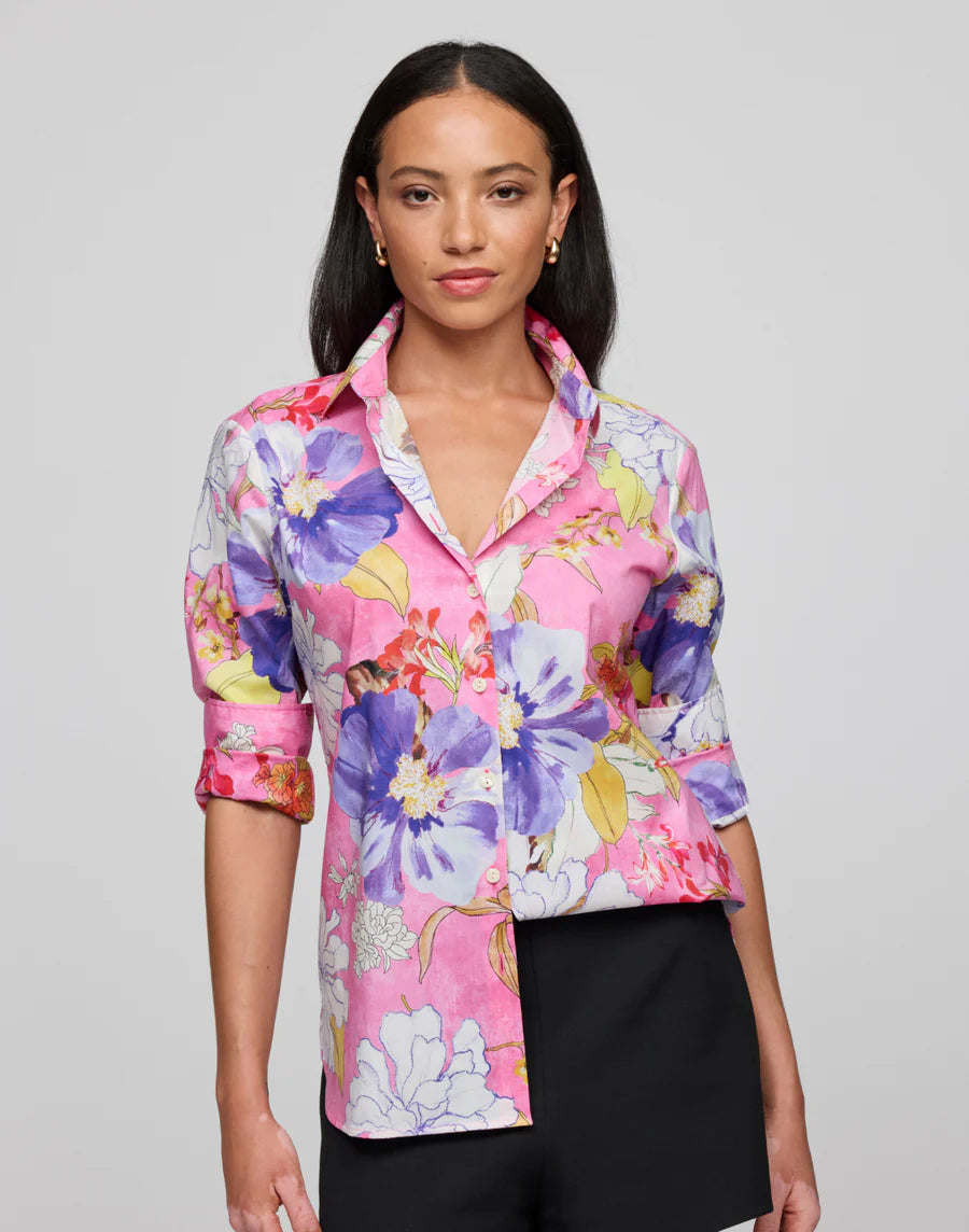 Hinson Wu Margot Blouse in Pink - Mildred Hoit