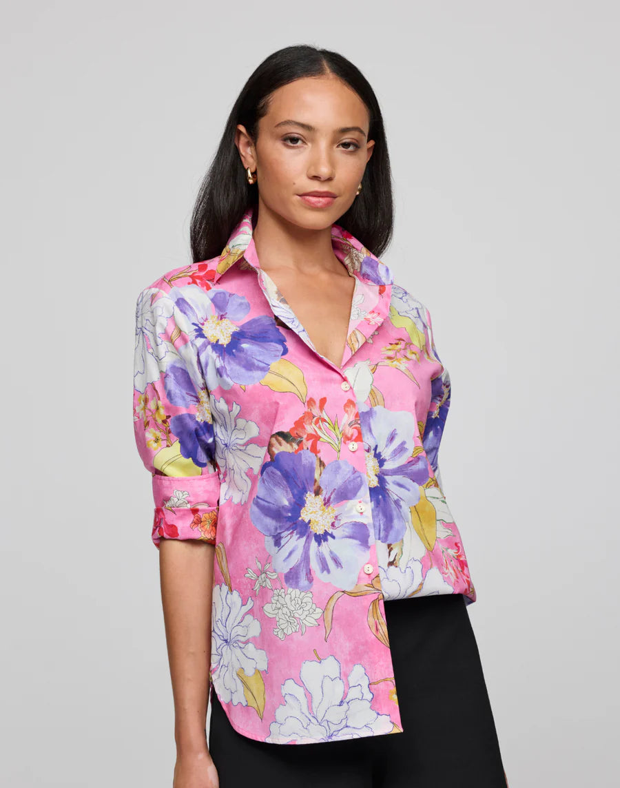 Hinson Wu Margot Blouse in Pink - Mildred Hoit