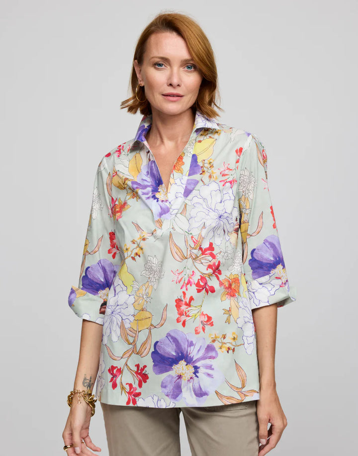 Hinson Wu Vicky Blouse in Neutral - Mildred Hoit