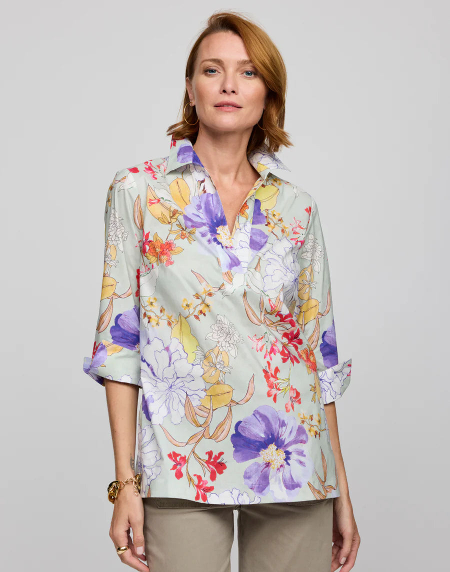 Hinson Wu Vicky Blouse in Neutral - Mildred Hoit