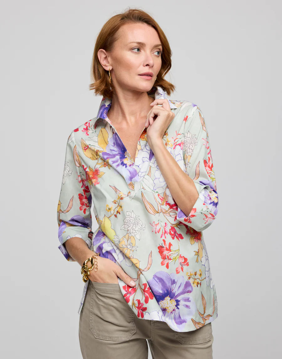 Hinson Wu Vicky Blouse in Neutral - Mildred Hoit