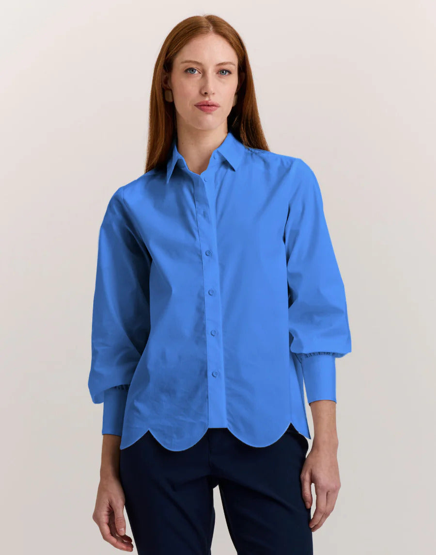 Hinson Wu Blaire Shirt in Lake Blue - Mildred Hoit