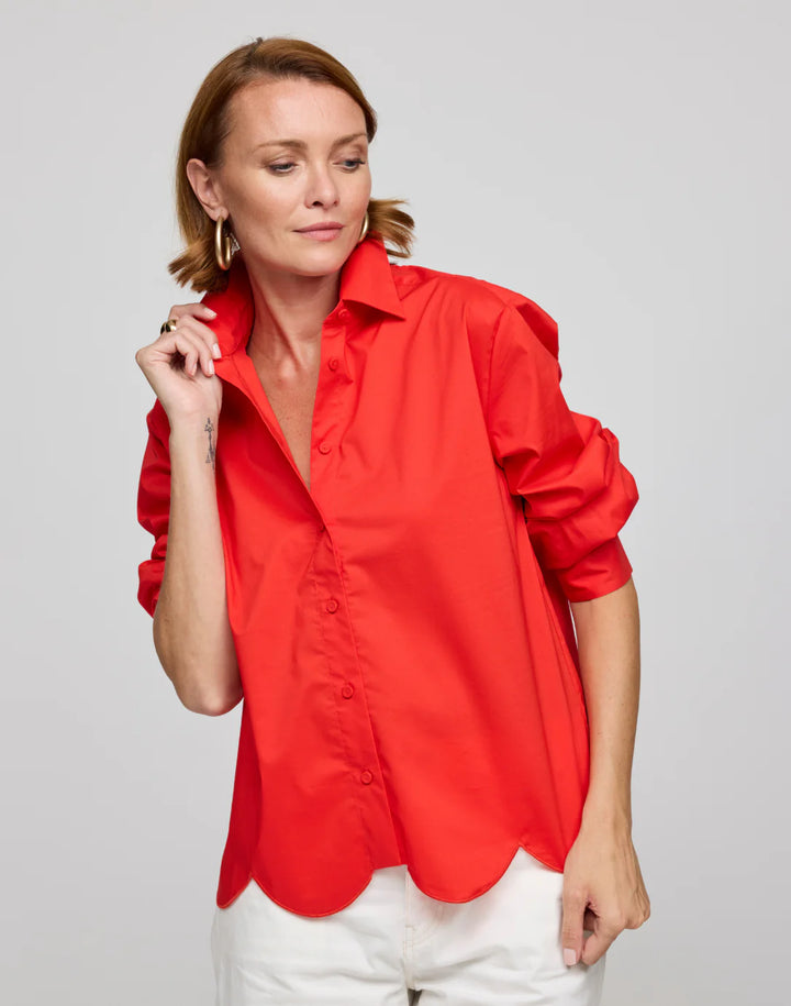 Hinson Wu Blaire Blouse in Scarlet - Mildred Hoit