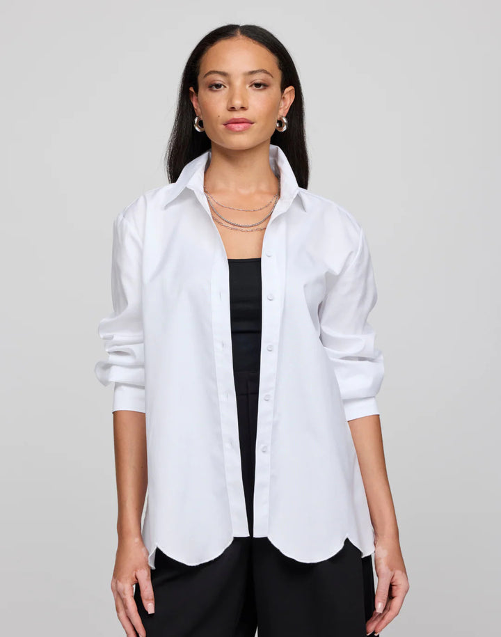 Hinson Wu Blaire Long Sleeve Shirt in White - Mildred Hoit