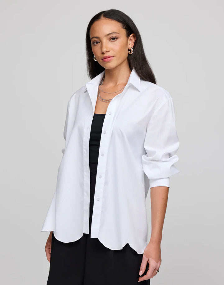 Hinson Wu Blaire Long Sleeve Shirt in White - Mildred Hoit