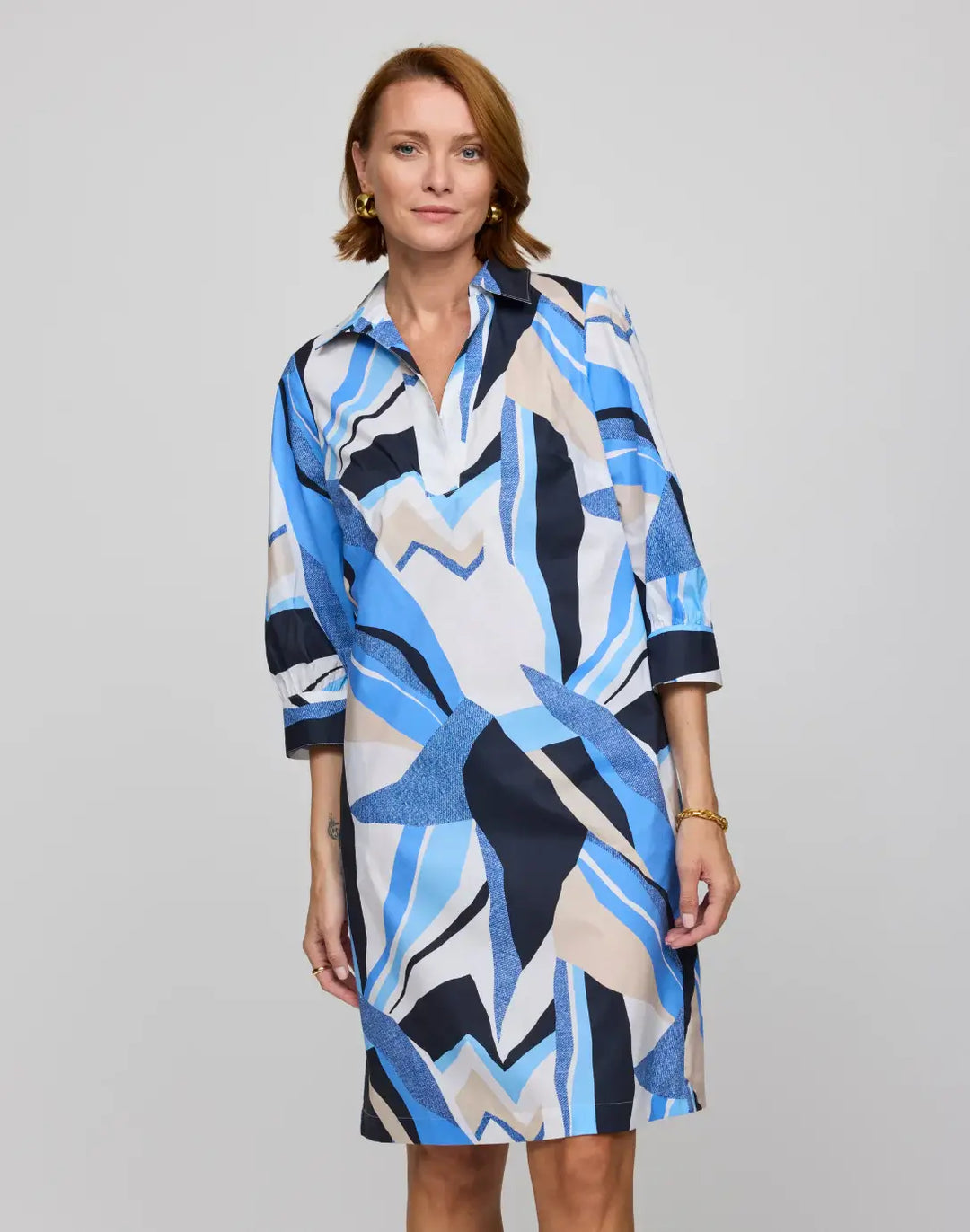 Hinson Wu Vicky Dress in Blue Combination - Mildred Hoit