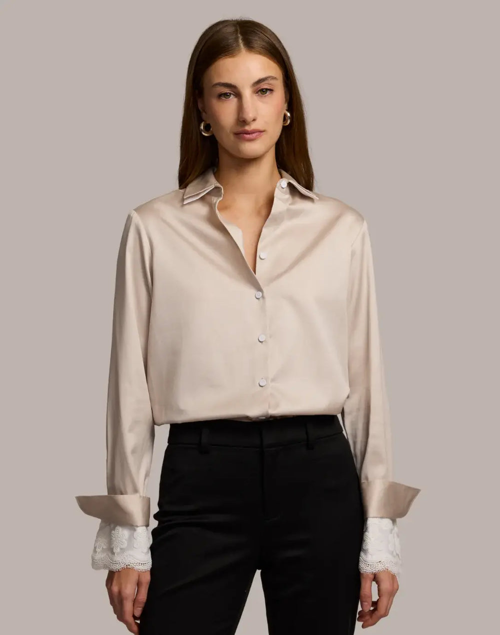 Hinson Wu Margot Shirt in Champagne - Mildred Hoit