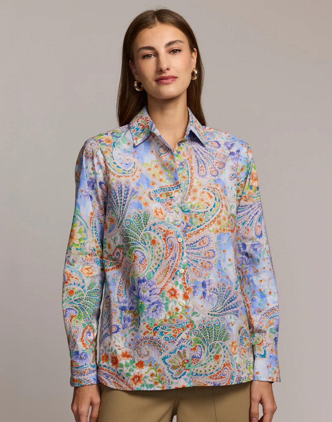 Margot Long Sleeve Floral Paisley Shirt