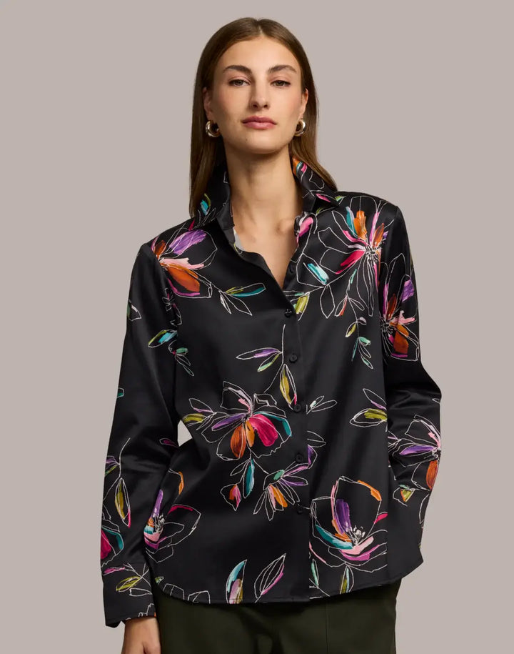 Hinson Wu Margot Floral Stencil Shirt - Mildred Hoit