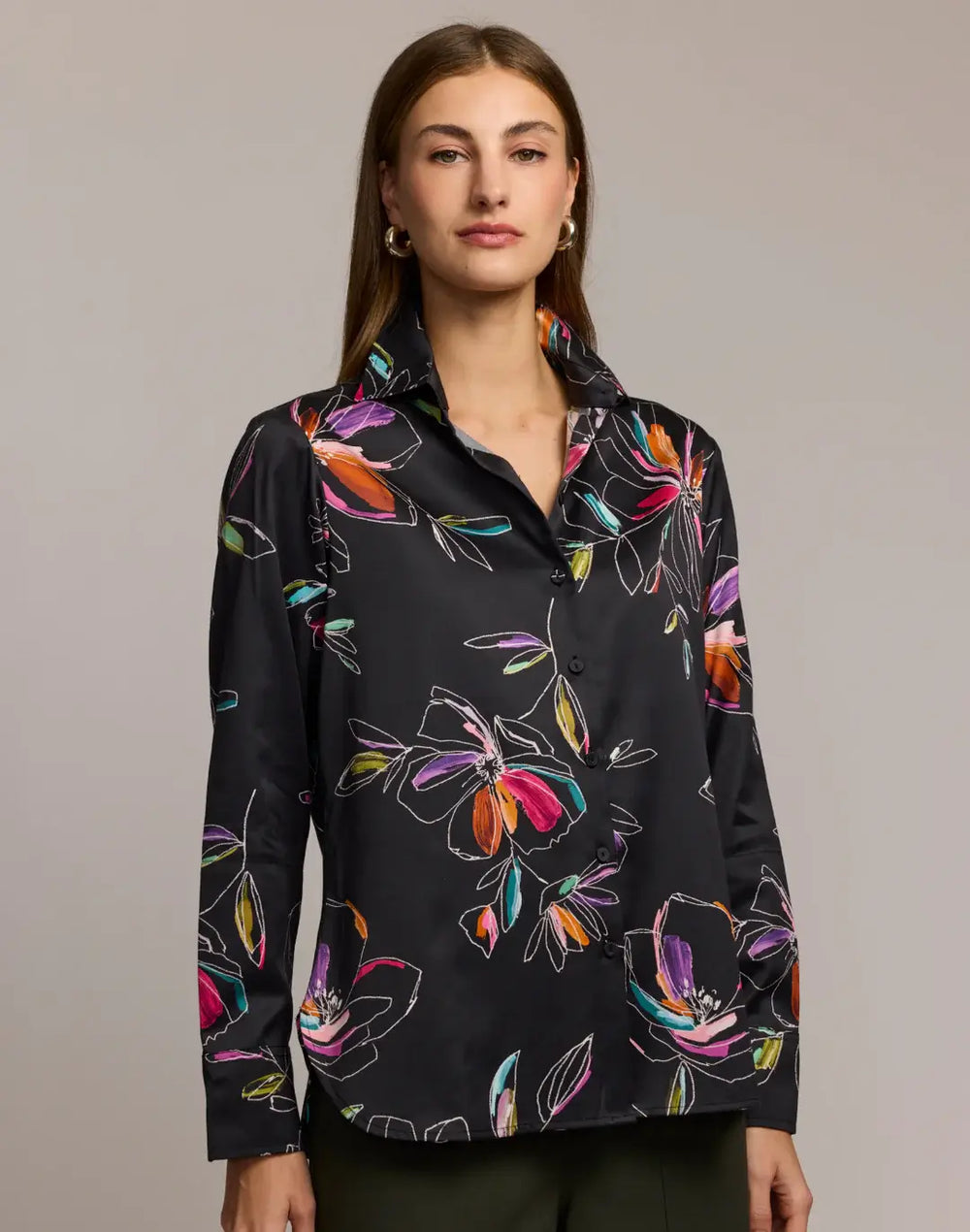 Hinson Wu Margot Floral Stencil Shirt - Mildred Hoit