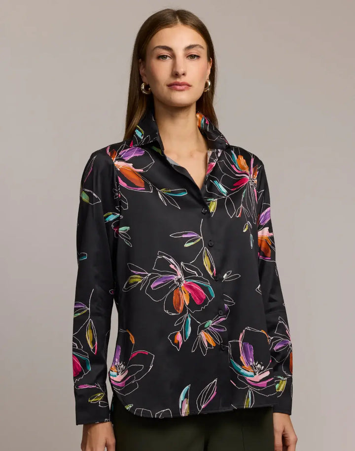 Hinson Wu Margot Floral Stencil Shirt - Mildred Hoit