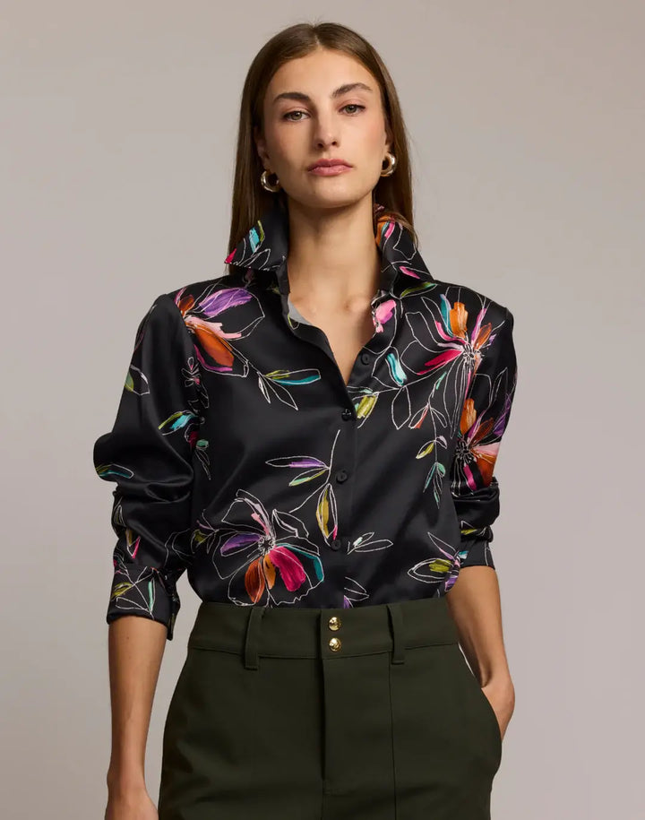 Hinson Wu Margot Floral Stencil Shirt - Mildred Hoit