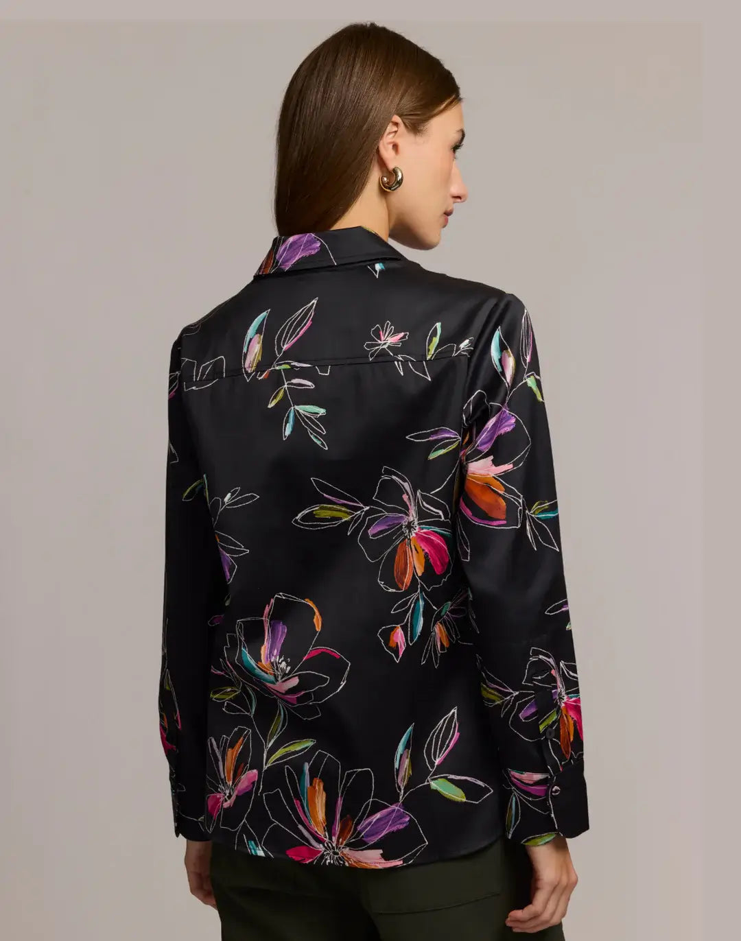 Hinson Wu Margot Floral Stencil Shirt - Mildred Hoit