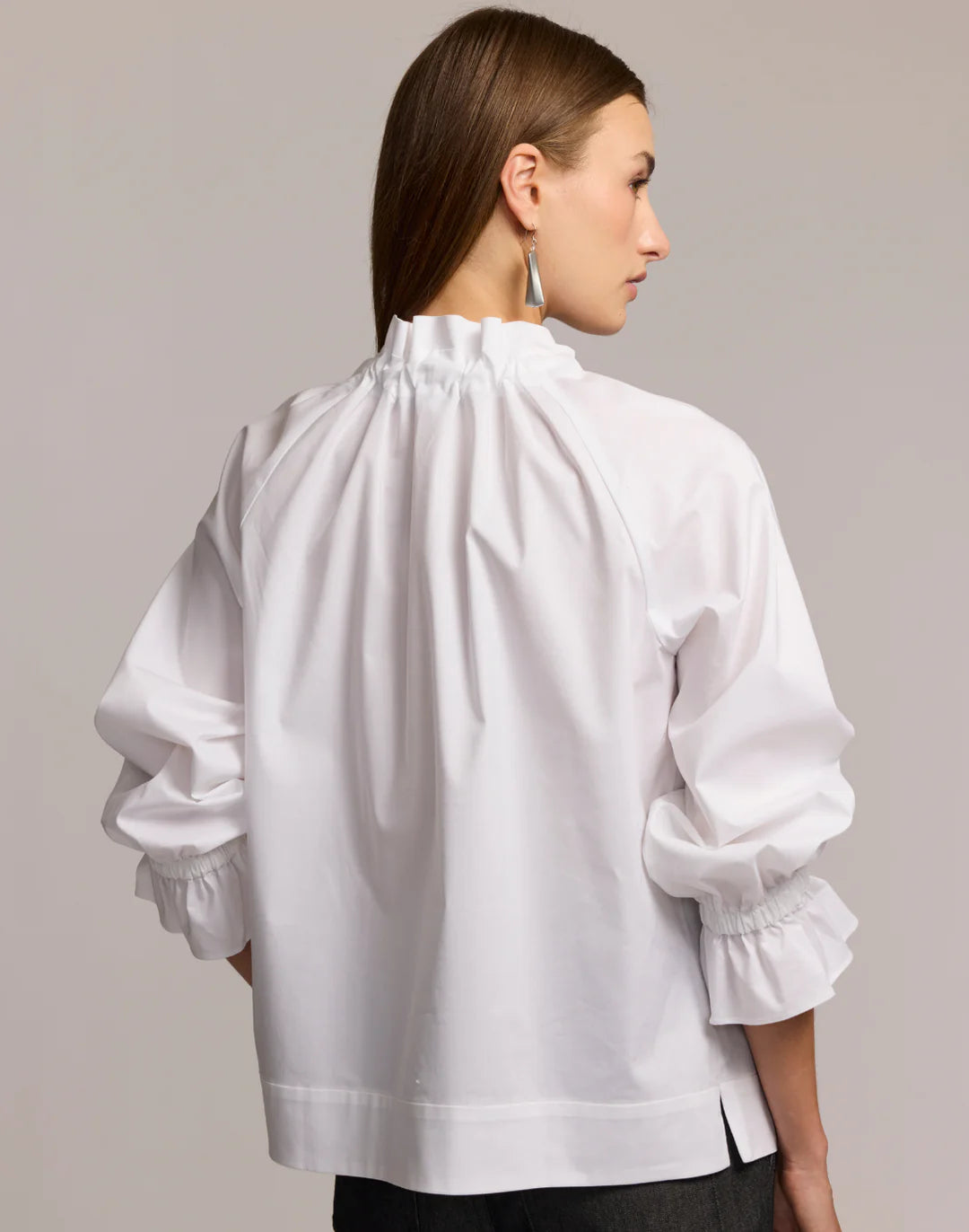 Alina Long Sleeve Shirt in White