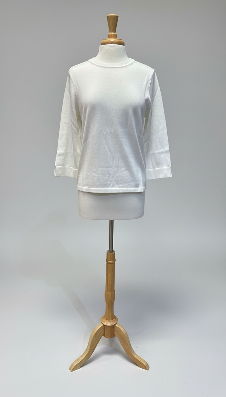 Hinson Wu Tyler Sweater in Pearl White - Mildred Hoit