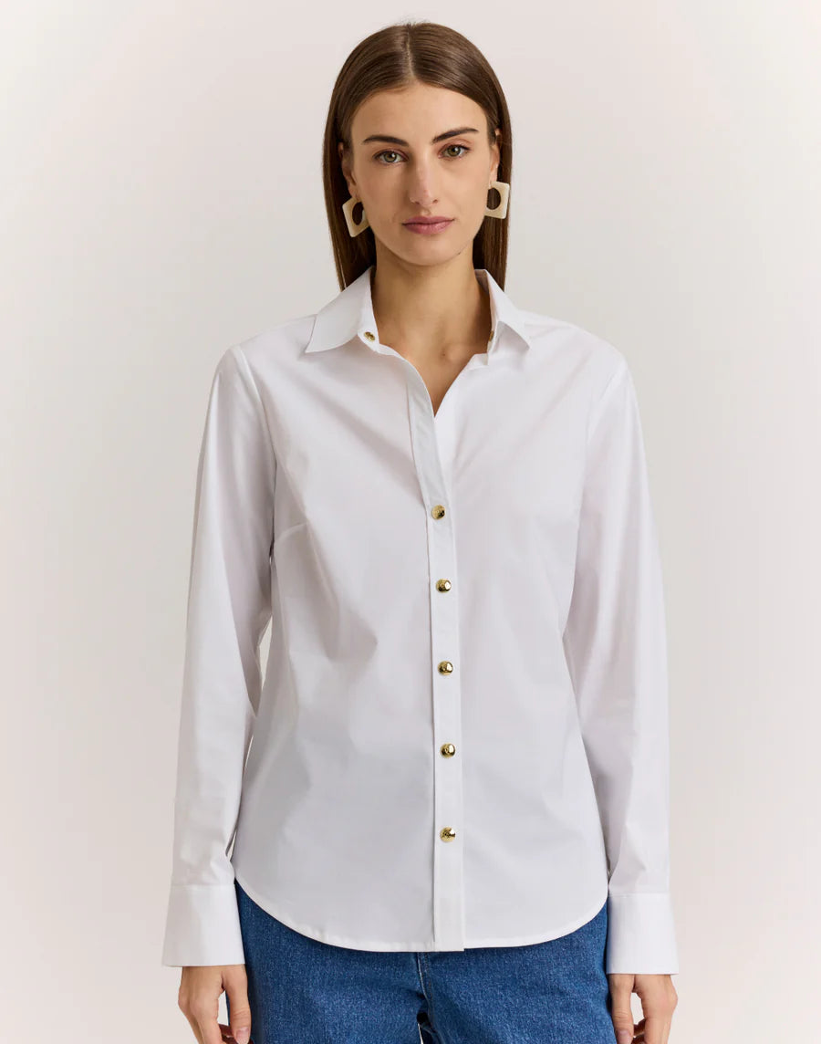 Hinson Wu Clarice Shirt in White - Mildred Hoit