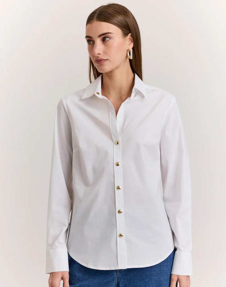 Hinson Wu Clarice Shirt in White - Mildred Hoit