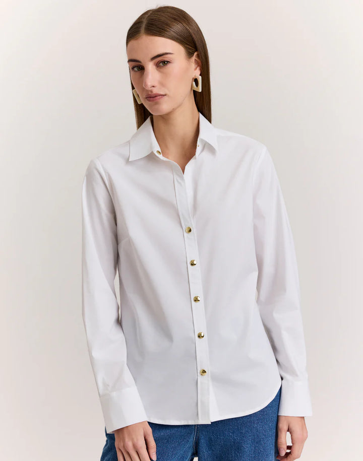 Hinson Wu Clarice Shirt in White - Mildred Hoit