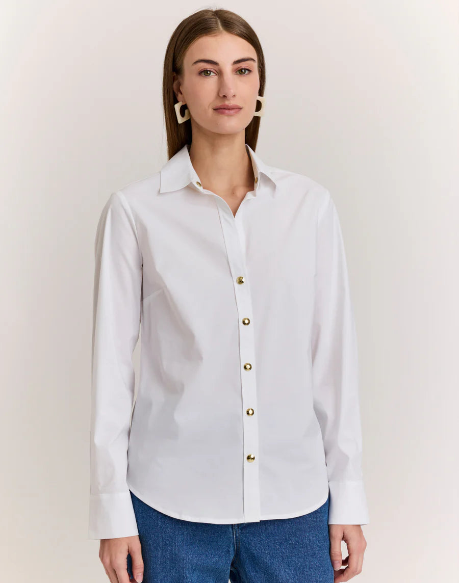 Hinson Wu Clarice Shirt in White - Mildred Hoit