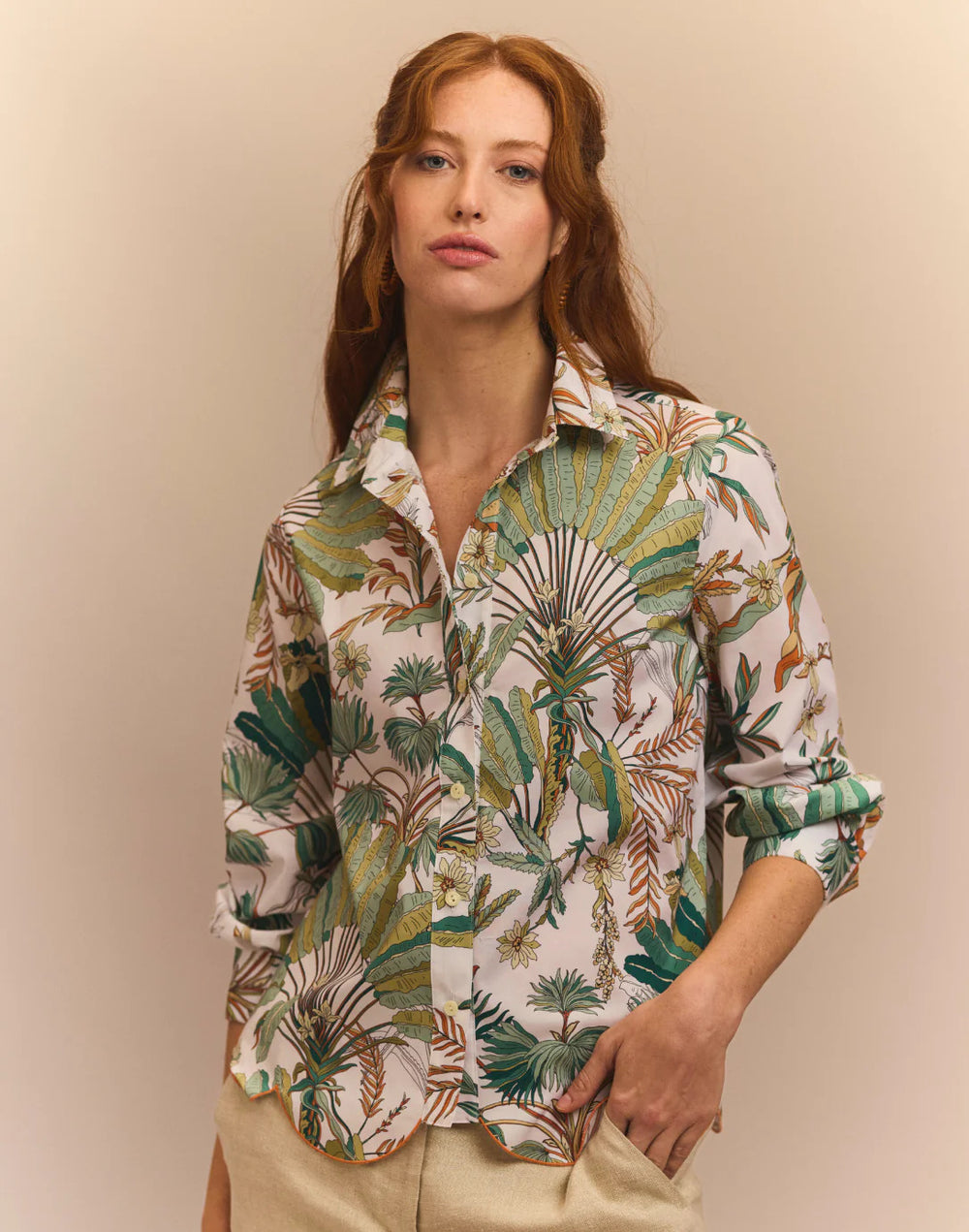 Hinson Wu Blaire Long Sleeve Amazonian Print Shirt - Mildred Hoit