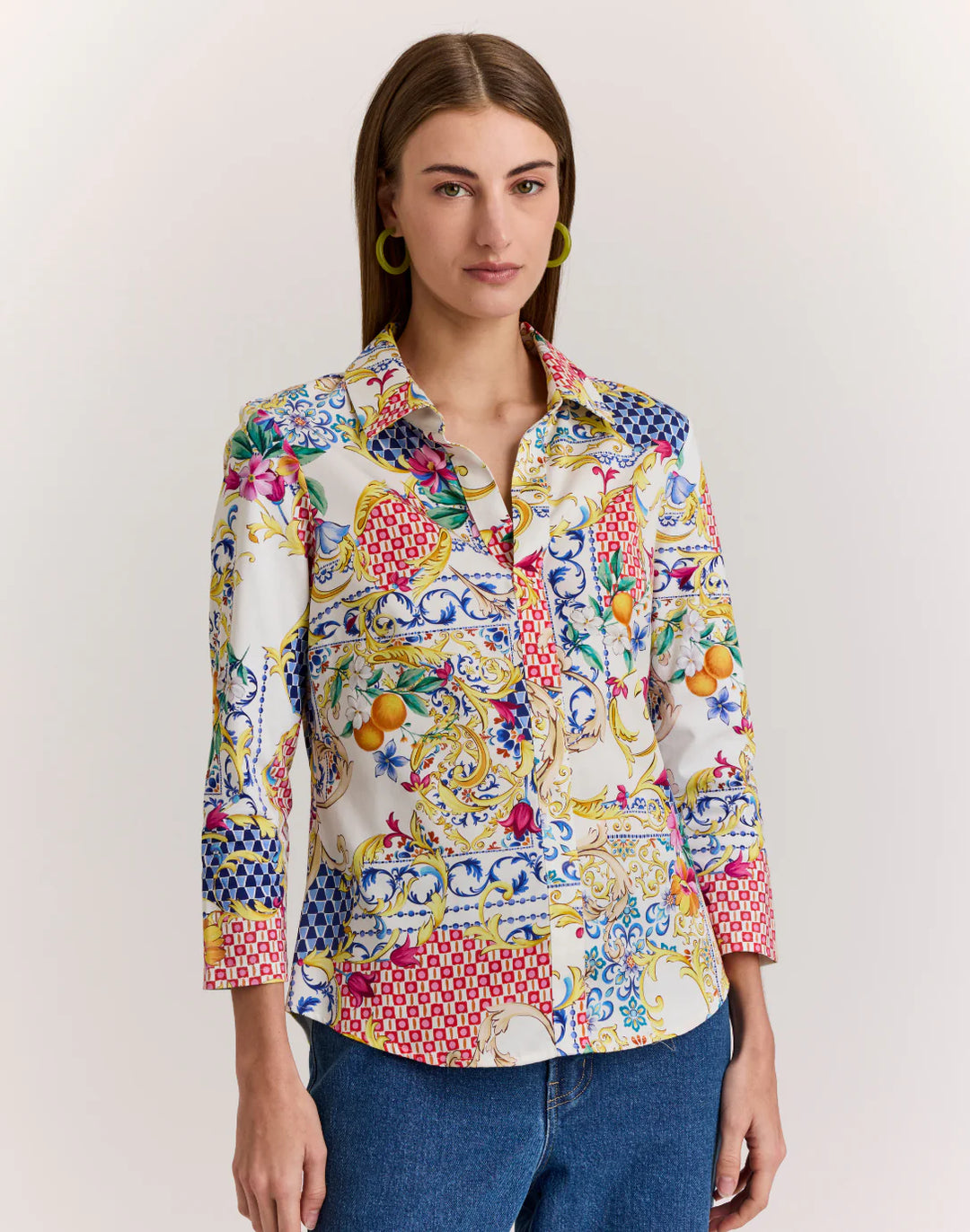 Hinson Wu Lizette 3/4 Sleeve Amalfi Print Top - Mildred Hoit