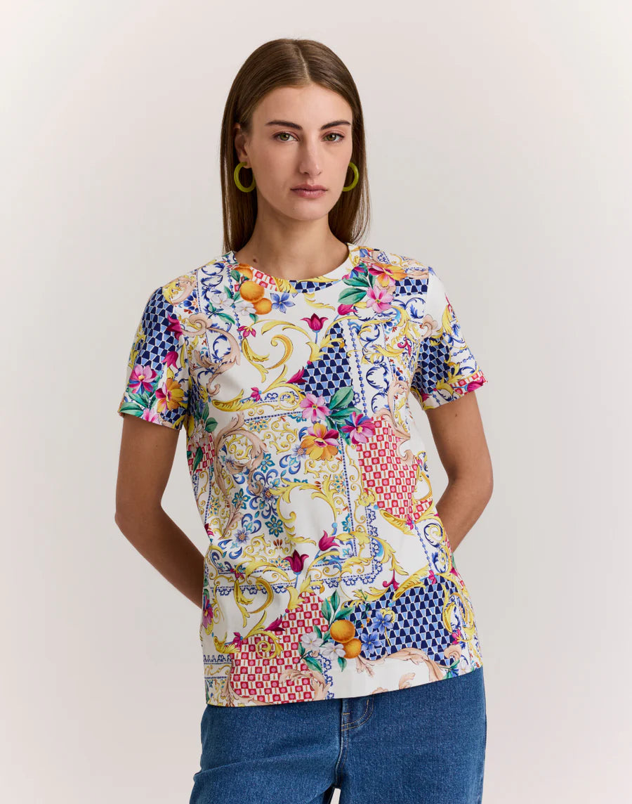 Hinson Wu Great Short Sleeve Amalfi Print Tee - Mildred Hoit