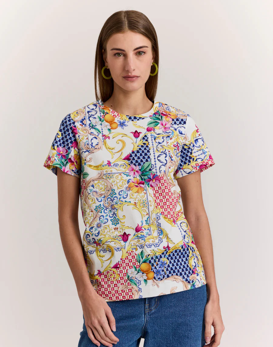 Hinson Wu Great Short Sleeve Amalfi Print Tee - Mildred Hoit