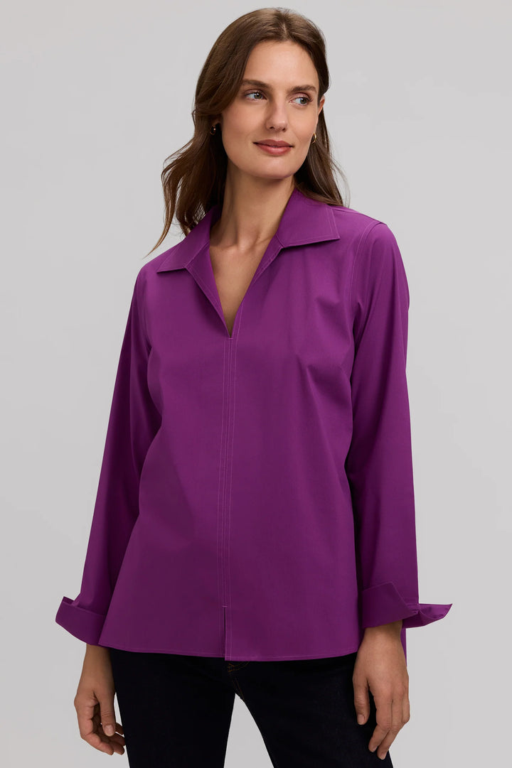 Foxcroft Agnes Shirt in Fig