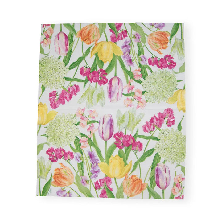 Caspari Spring Flower Show Guest Towel Napkins- 2 Pack