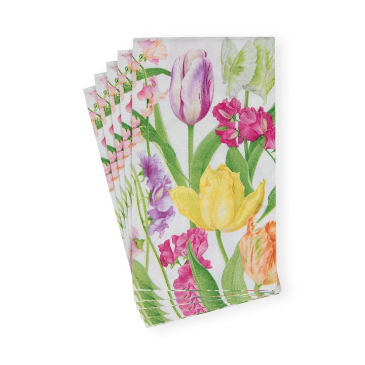 Caspari Spring Flower Show Guest Towel Napkins- 2 Pack