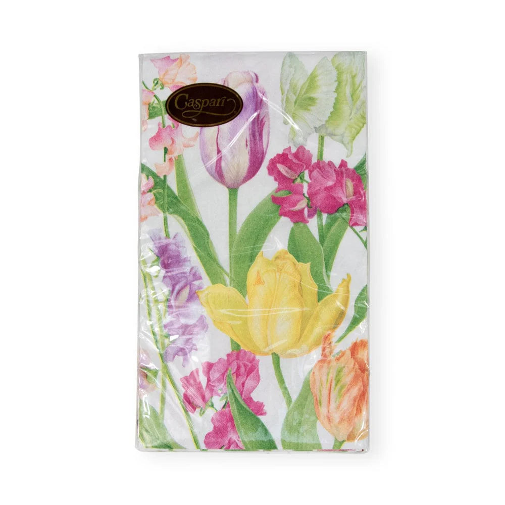 Caspari Spring Flower Show Guest Towel Napkins- 2 Pack