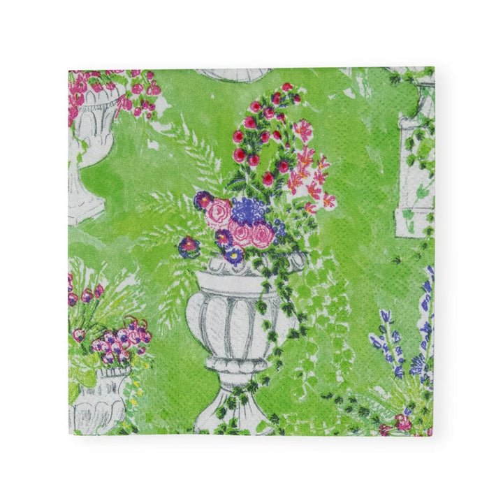 Caspari Jardin De Luxembourg Cocktail Napkins- 2 Pack