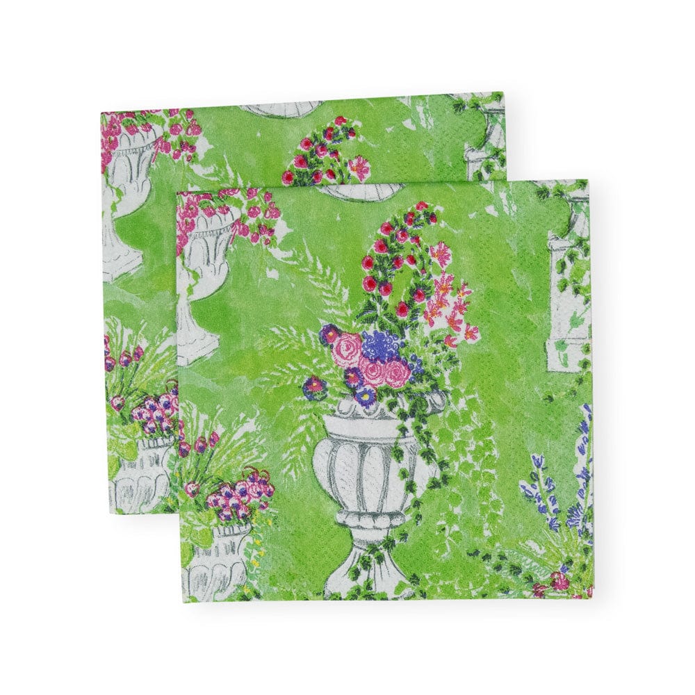 Caspari Jardin De Luxembourg Cocktail Napkins- 2 Pack