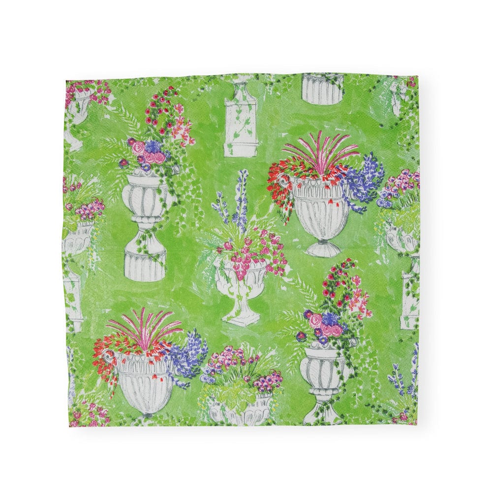 Caspari Jardin De Luxembourg Cocktail Napkins- 2 Pack