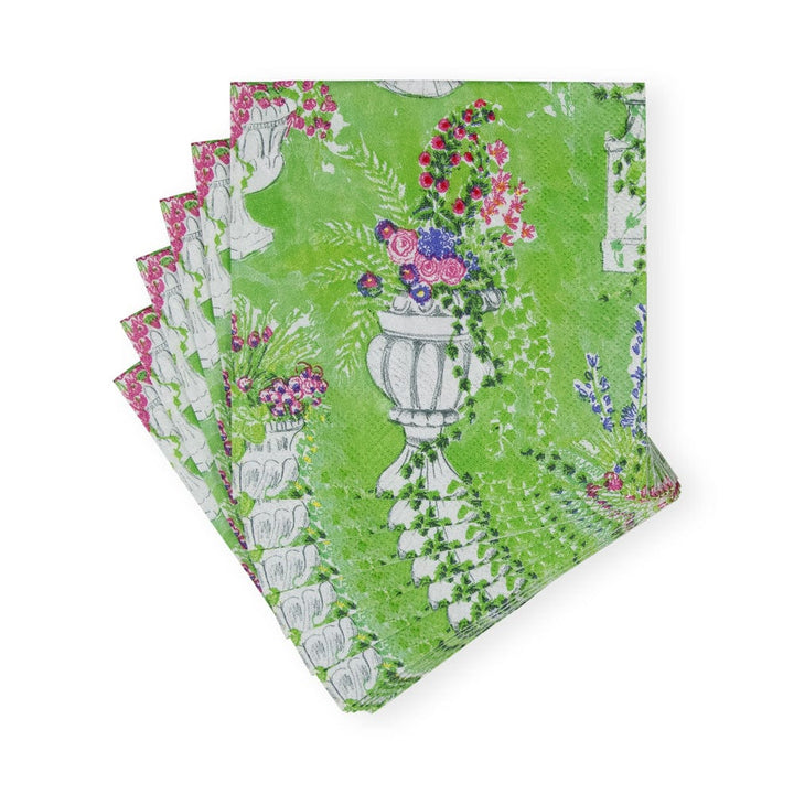 Caspari Jardin De Luxembourg Cocktail Napkins- 2 Pack