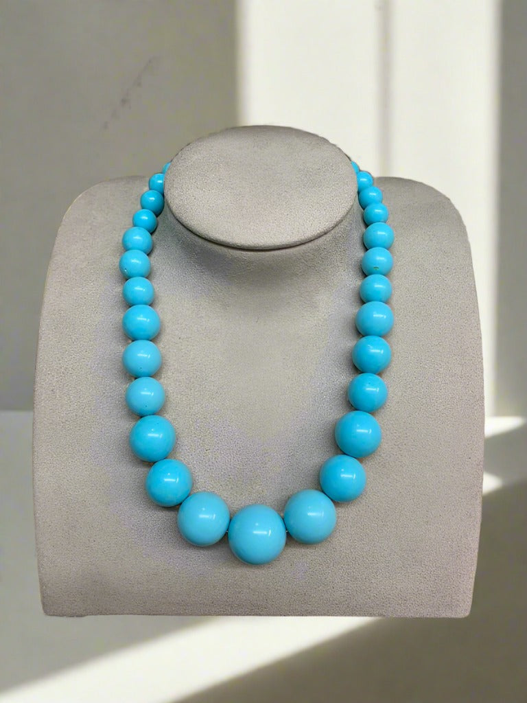 Graduated Turquoise Necklace - Mildred Hoit