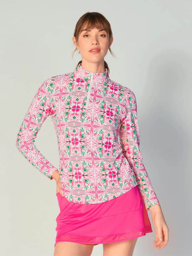 Pink Tile UPF 50+ Sport Shirt