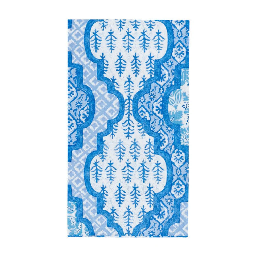 Caspari Provençal Cotton Blue Guest Towel Napkins - 2 Pack