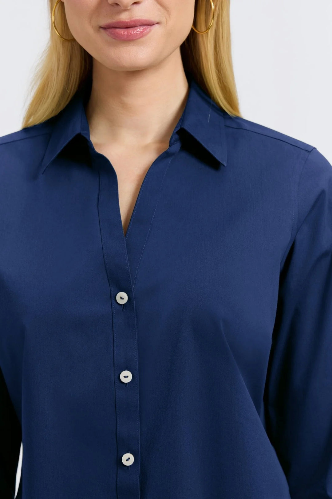 Foxcroft Mary Shirt in Navy