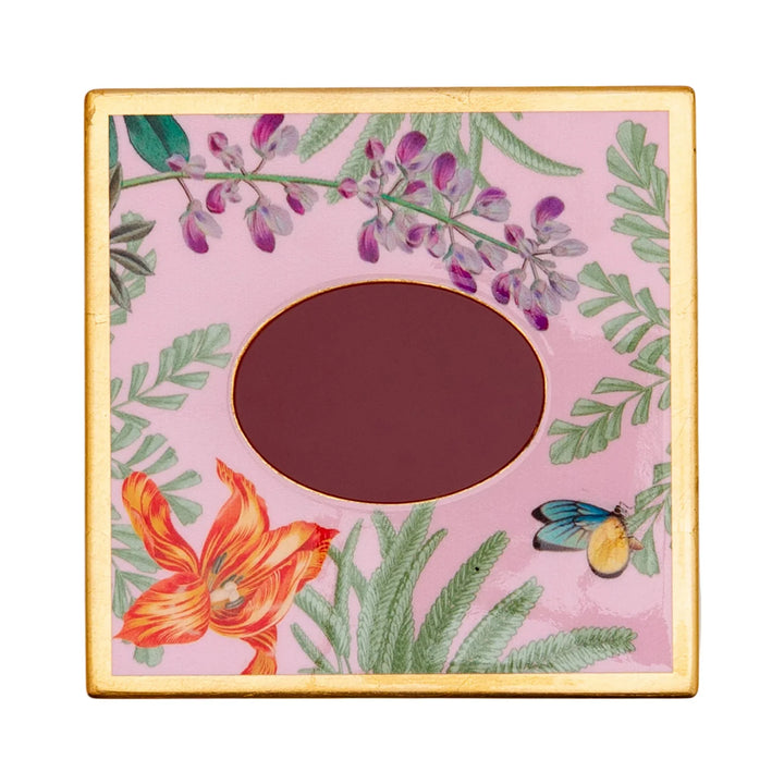 Caspari Paradise Garden Square Lacquer Tissue Box Cover
