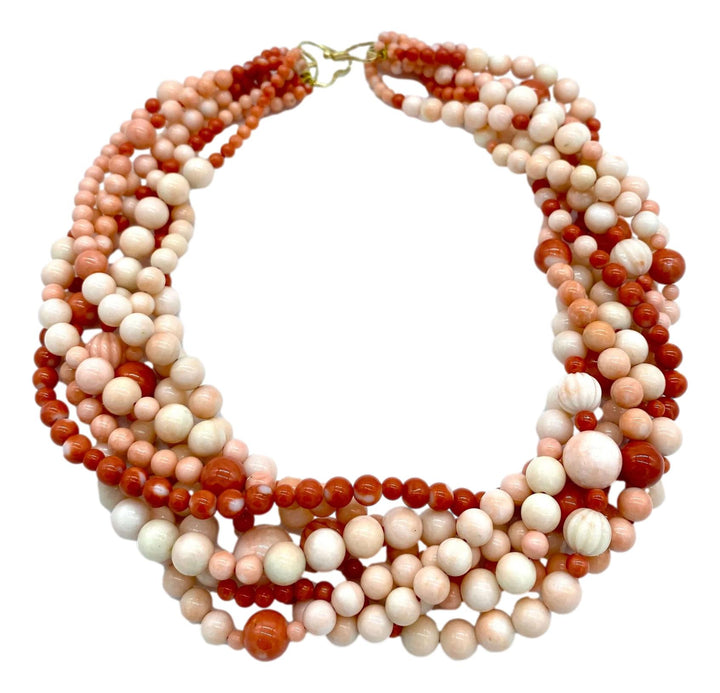 18K Gold and Coral Necklace - Mildred Hoit