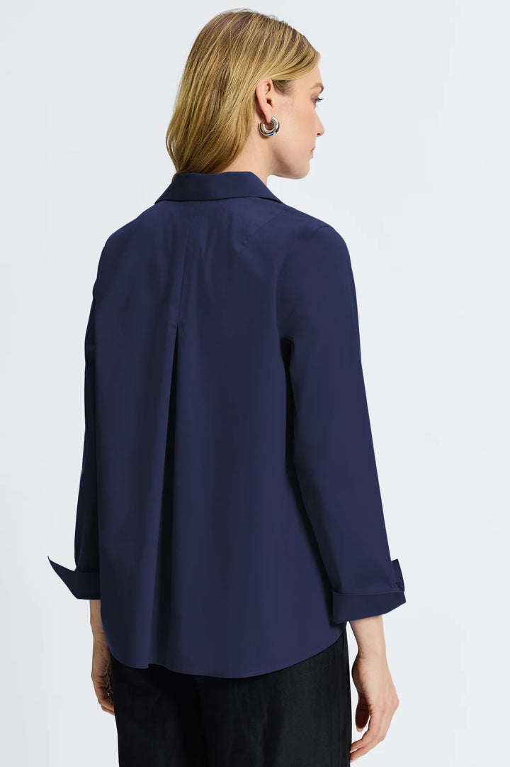 Foxcroft Agnes Shirt in Navy