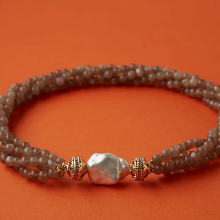 Clara Williams White Baroque Pearl Centerpiece - Mildred Hoit