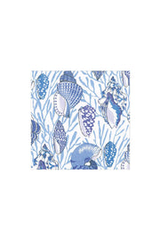 Blue Coral and Shell Toile Cocktail Napkins
