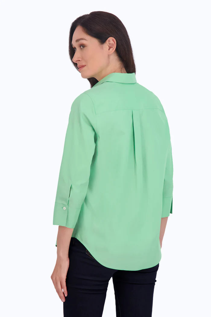 Foxcroft Charlie Blouse in New Leaf - Mildred Hoit