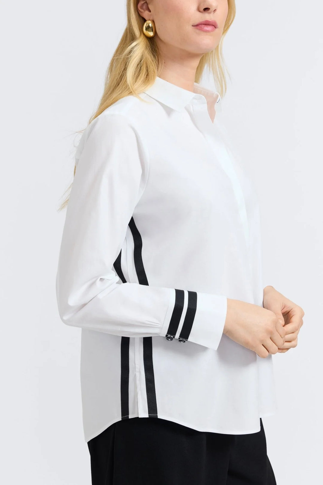 Foxcroft Brooke Shirt in White - Mildred Hoit