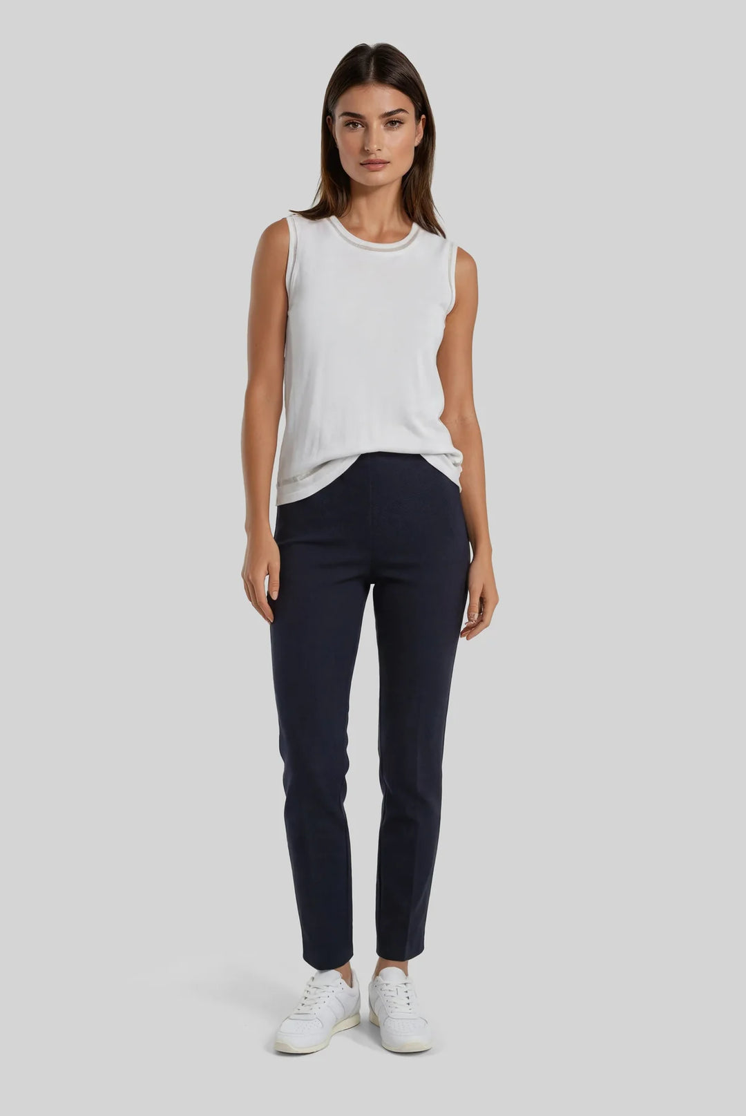Peace of Cloth Annie Pant in Navy Pique - Mildred Hoit