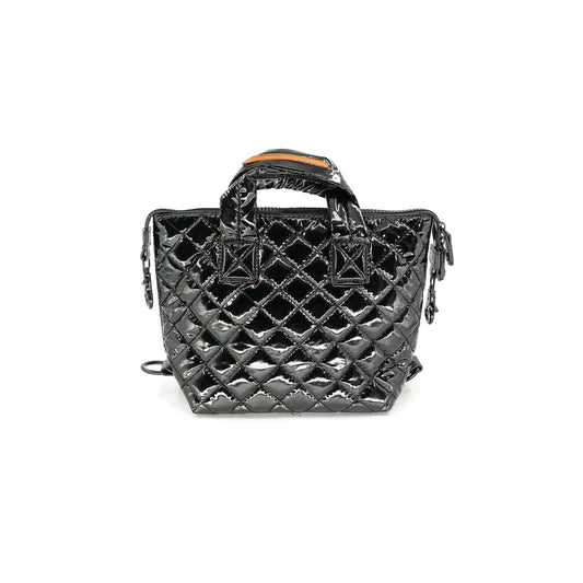 Mini Quilted Bag in Black Patent - Mildred Hoit