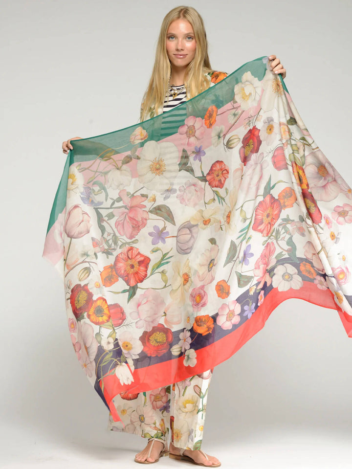 Vilagallo Floral Print Scarf - Mildred Hoit
